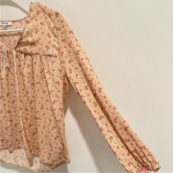 Madewell Floral Blouse in Pink - Picture 3 of 4